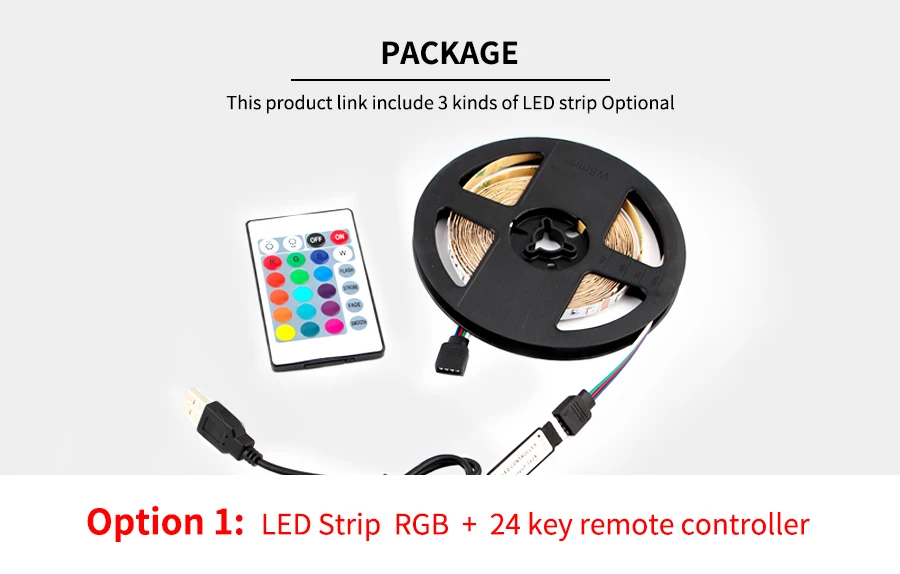 5 в USB Светодиодная лента RGB 2835 ТВ задний светильник 50 см 1 2 3 4 5 м светодиодный светильник с ИК-управлением для настольного ПК лампа лента Диодная лента ТВ