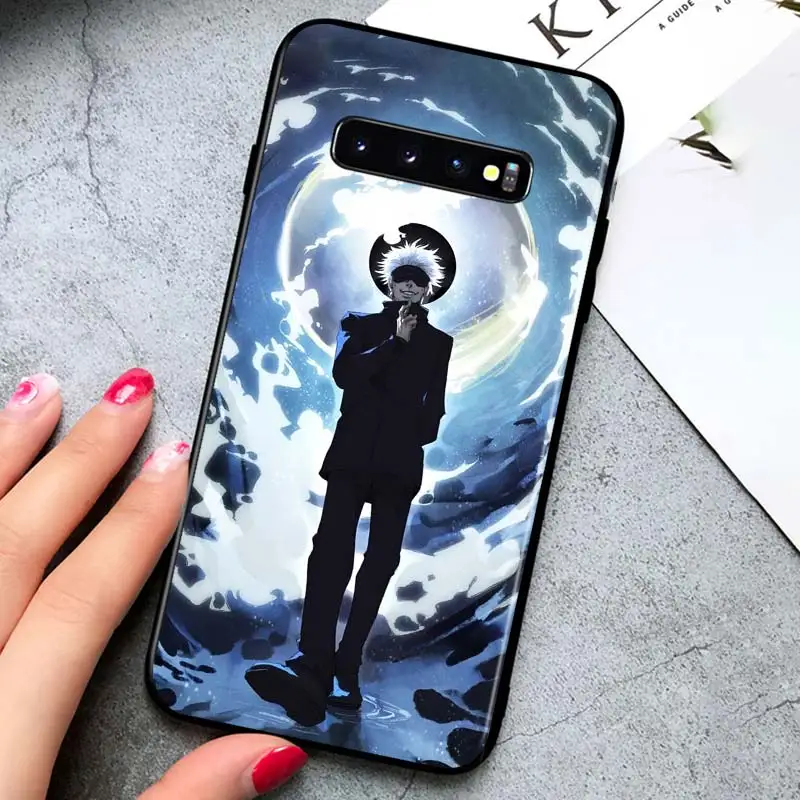 

Jujutsu Kaisen Satoru Gojo for Samsung Galaxy S21 Ultra Plus Note 20 10 9 8 S10 S9 S8 S7 S6 Edge Plus Black Phone Case