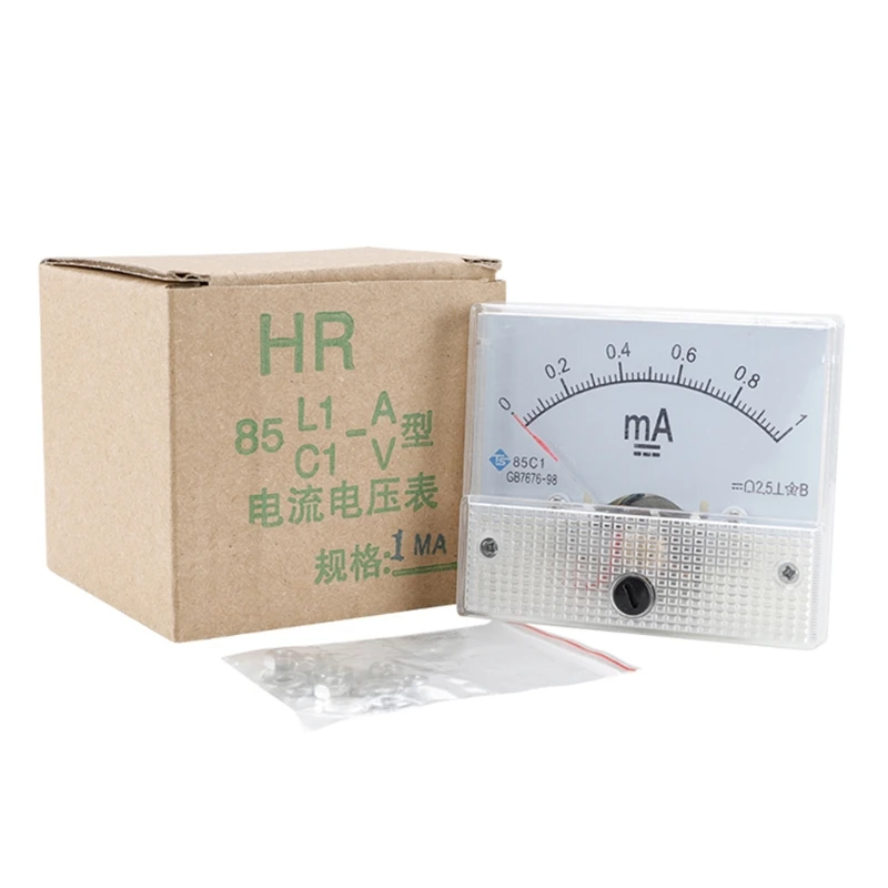 

High-precision Ammeter Mechanical Pointer Type Analog Current Panel Meter Current Meter 85C1 DC1/5/10/30/50/100/200/300/500mA