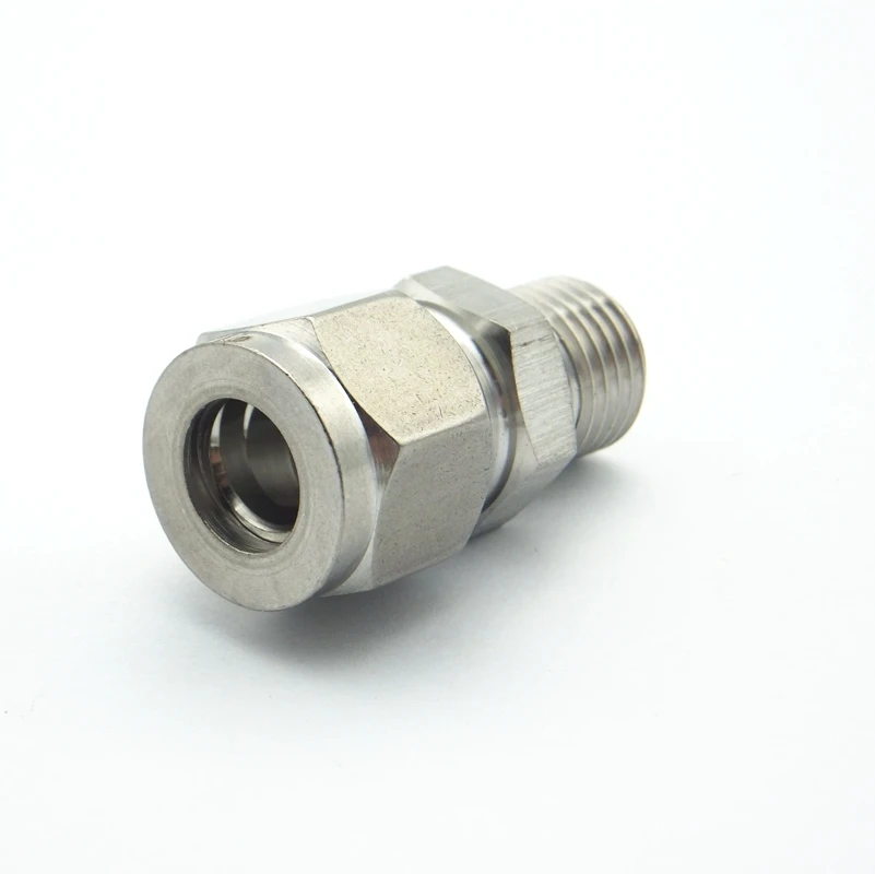 304 нержавеющая сталь 1/8 &quot1/4&quot 3/8 &quot1/2&quot BSPP штекер для 6 мм 8 10 12 14 двойной зажим