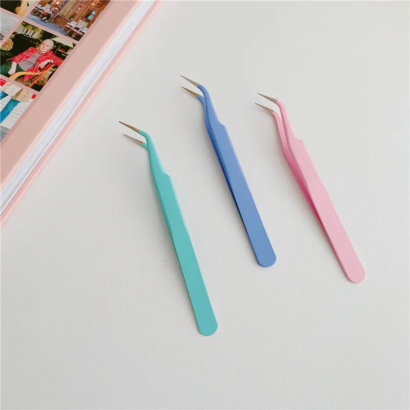 Macaron Color Stainless Steel Tweezers for DIY Scrpabooking Tape Stickers Tool Practical Portable Made Up Stationery | Канцтовары для