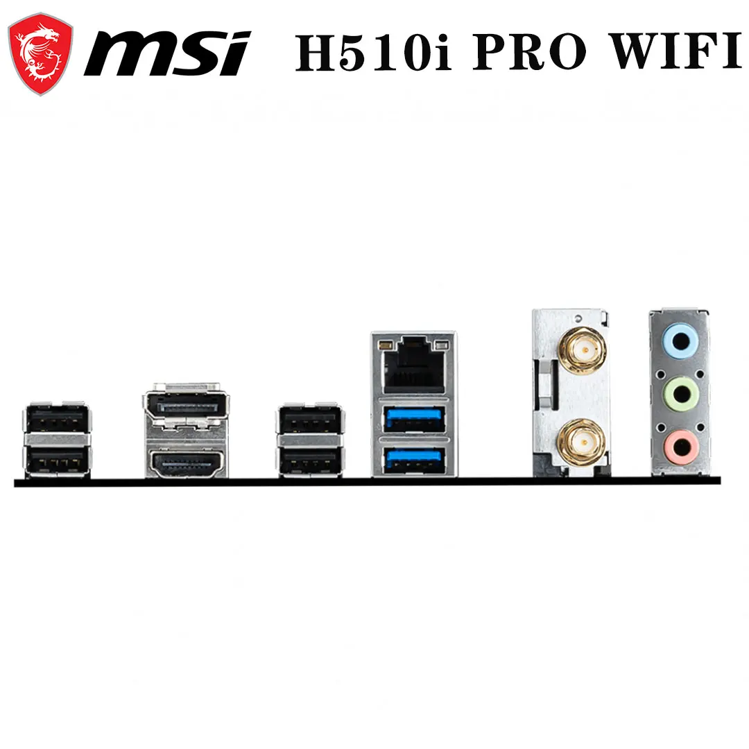 Verkaufen 2021 MSI H510I PRO WIFI Motherboard Intel H510 LGA 1200 11th Generation DDR4 64GB PCI-E 4,0 M.2 Bluetooth 5,1 Mainboard Mini-ITX