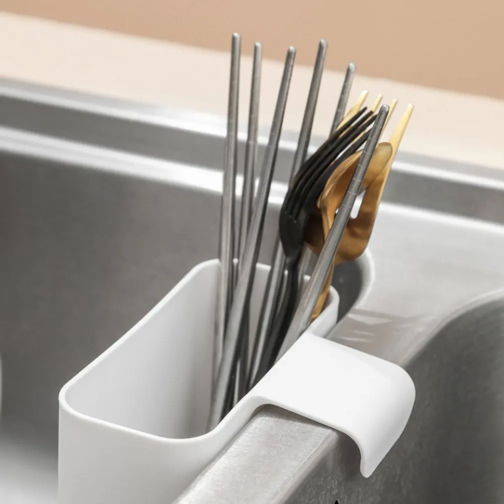 Kitchen Sink Hanging Drain Basket Punch-free Storage Wall Mount For Soap Sponge Shelf |