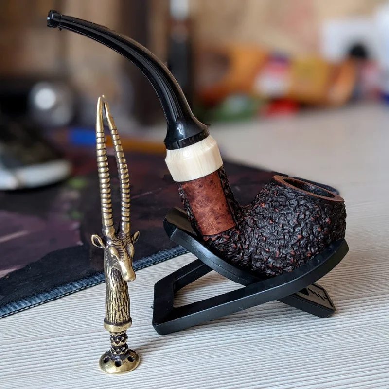 

Retro Brass Tobacco Pressing Rod antelope Pipe Grinding Press Tobacco Pipe Weed Accessories Multifunctional Tobacco Accessories