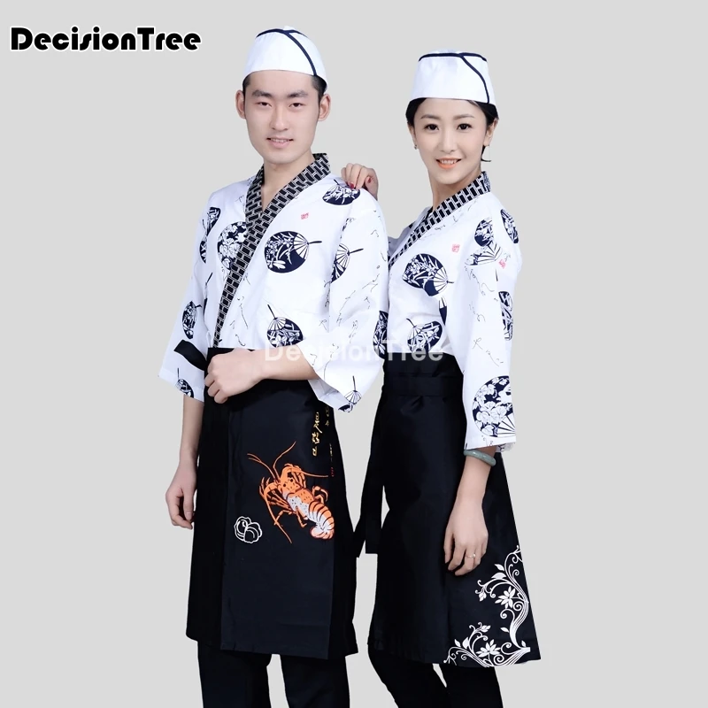 

2022 japanese korea style chef uniform cuisine medium sleeve waiter waitress work uniform restaurant cook clothes