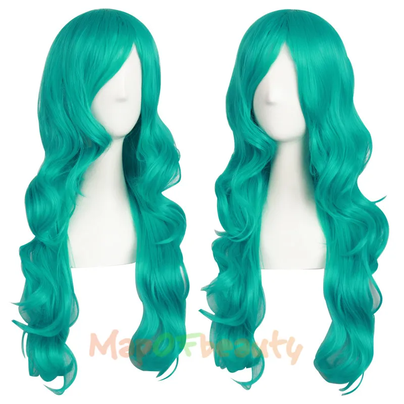 Длинные волнистые парики для косплея MapofBeauty 24 дюйма белые фиолетовые цветные