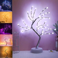 led usb copper wire christmas tree table night light battery operated table lamp home fairy bedroom indoor kids bar decor d30
