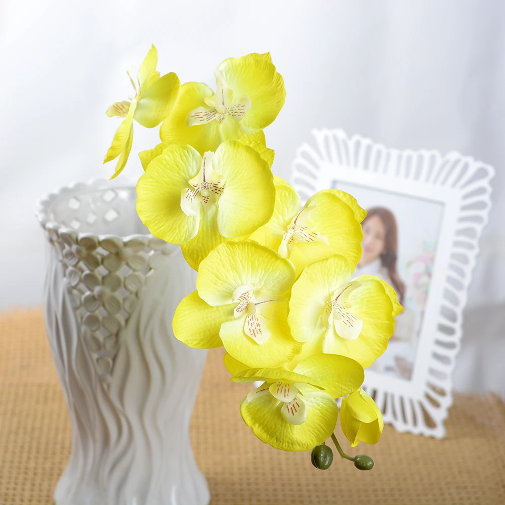 

1Pcs Artificial Flowers Real Touch Artificial Moth Orchid Butterfly Orchid for new House Home Wedding Festival Decoration