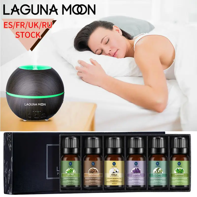 Доставка из ES/FR/RU Lagunamoon чистые эфирные масла 10 мл 6 шт. в комплекте увлажнитель