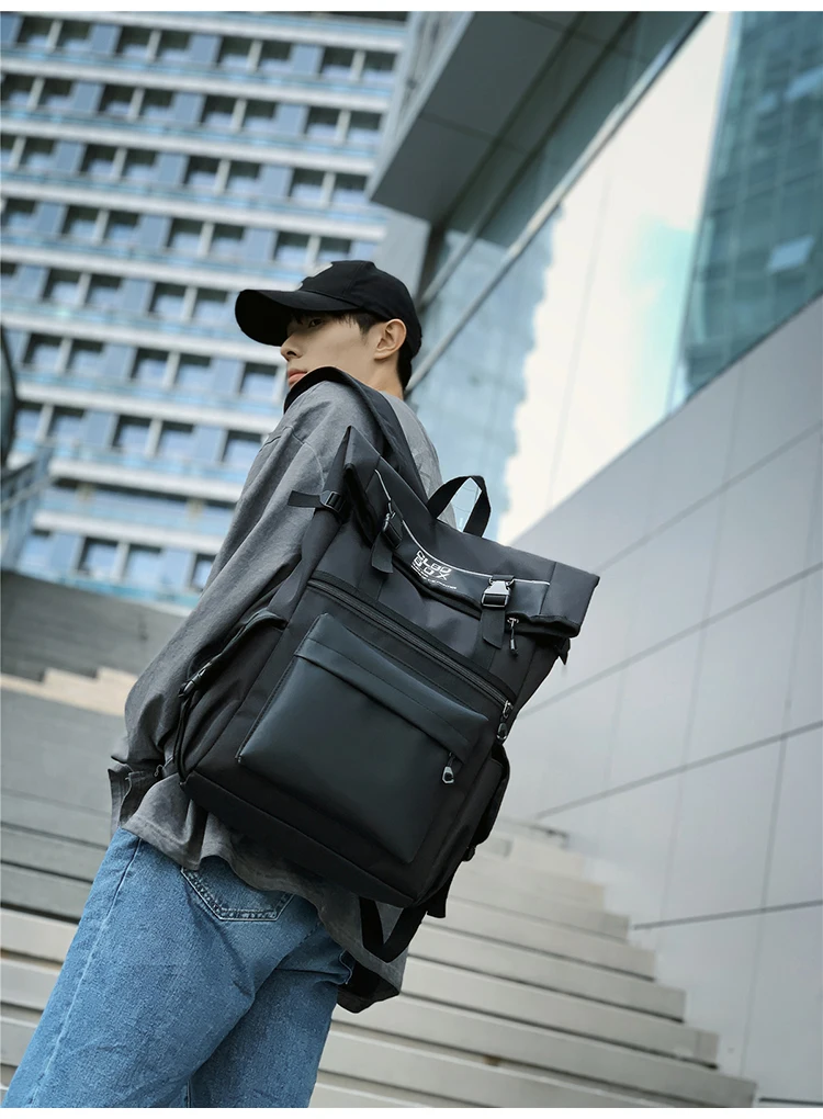 

PB3760 2021 new schoolbag female college students fashion trend brand large capacity Oxford cloth backpack