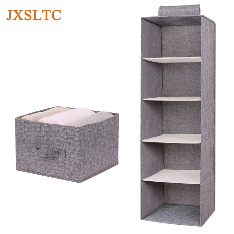 Многофункциональная сумка для хранения 5 уровней подвесная гардероба ящик ткани