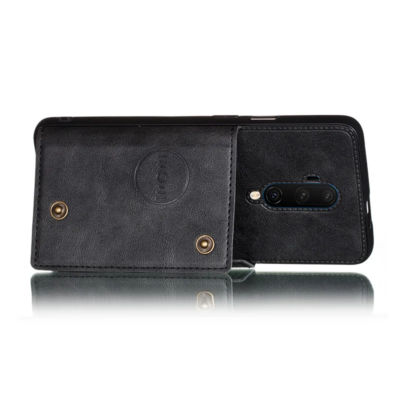 Магнитный автомобильный чехол для Oneplus 8 Pro телефона 7 7T кожаный с держателем карт