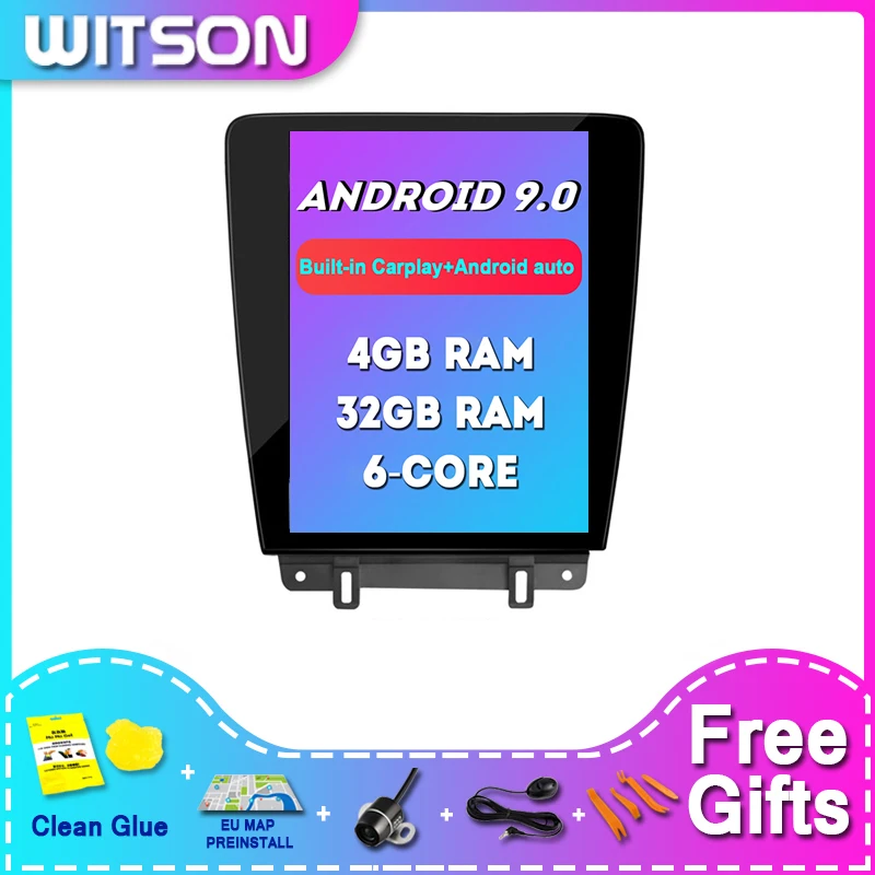 WITSON Android 9 0 Tesla автомобильный DVD-плеер для FORD MUSTANG 2009-2012 (версия с ручным