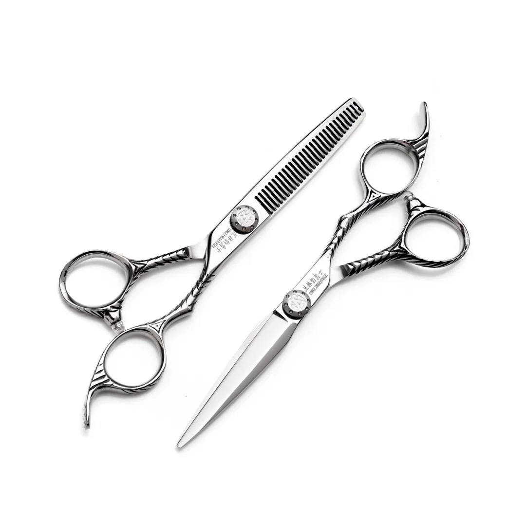 

6 Professional Hair Salon Structure Scissors Set Cutting Barber Haircut Thinning Shear Scissors Hairdressing Hair Tools Scissors