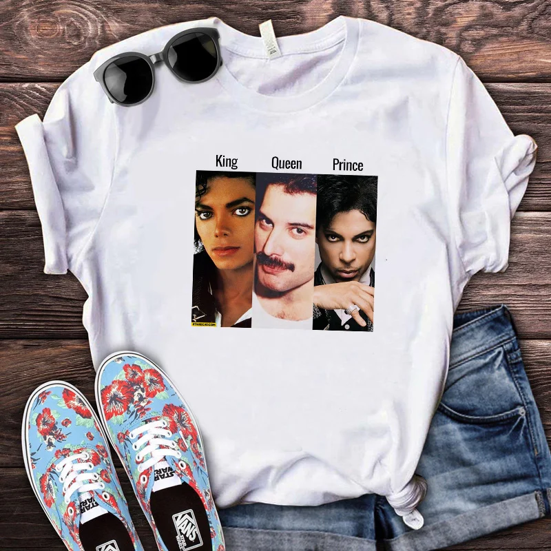 Freddie Mercury и Майкл Джексон Женская футболка ЛГБТ хипстер MJ OLODUM женская уличная