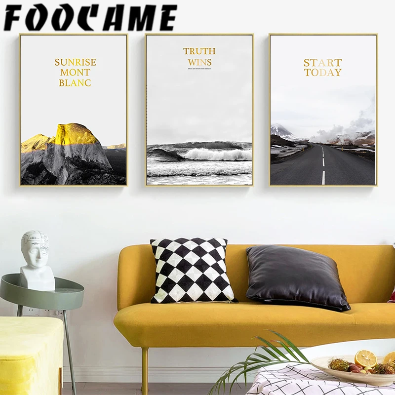 

Sunrise Mont Blanc Sea Highway Nordic Poster Art Canvas Landscape Painting Print Modern Home Decor Natural Scenery Wall Pictures