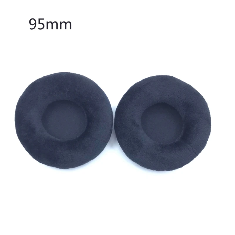 

1 Pair Velvet Earmuff Ear Cushion Pads 70mm 60mm-110mm For Earphone Headphones