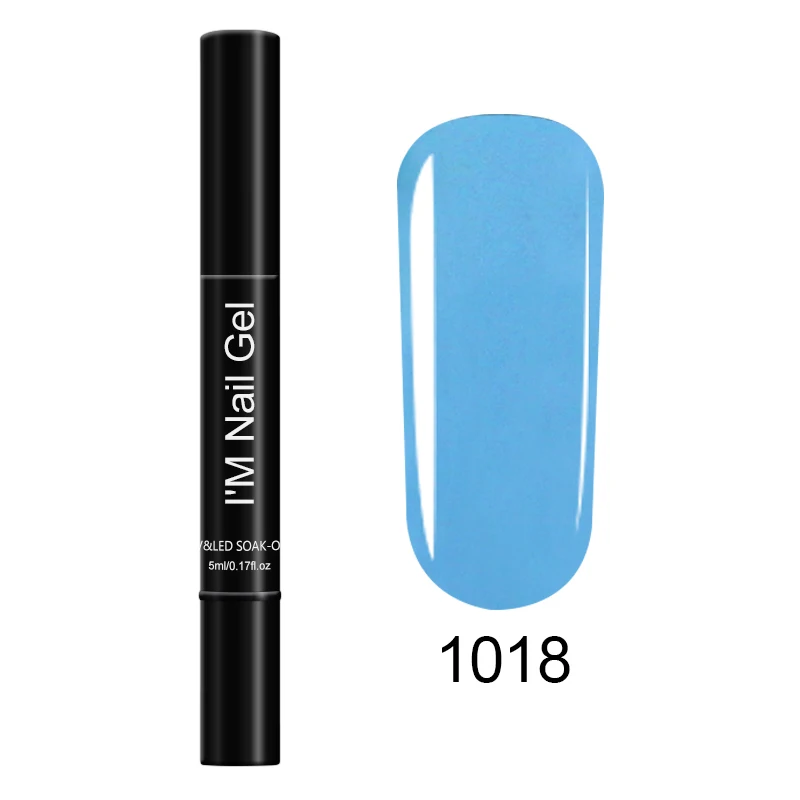 1018 LAKIMU DIY гель для ногтей с блёстками ручка полу Перманентный лак для ногтей акварельных маркерных ручек ручки для эскиза для точек Бьюти гель кисточка для дизайна ногтей - Цвет: 1018