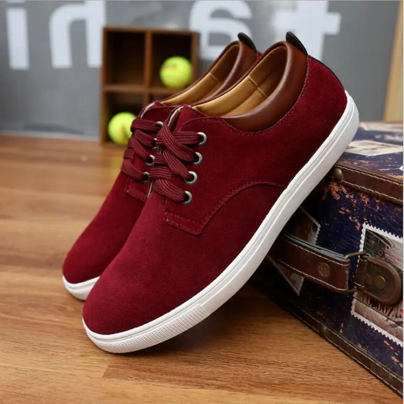 Brand Men Shoes Casual Suede Leather Fashion Black Blue Brown Flat for BIG SIZE 49 Drop Shipping A56-97 | Обувь