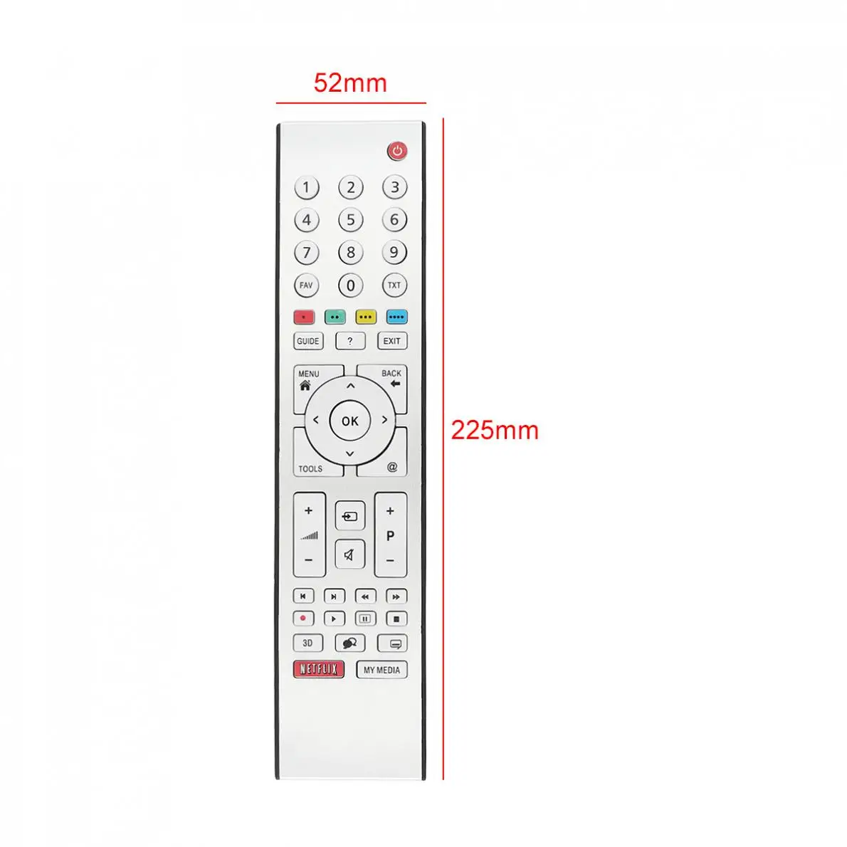 IR 433MHz Replacement TV Remote Control Long Distance with NETFLIX Button Fit for GRUNDIG TP7187R Energy saving | Электроника