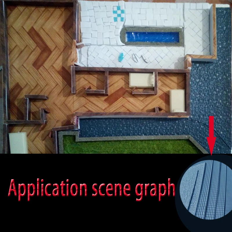 DIY ручной работы Материал древняя синяя кровля 300x200 мм модель плитка поверхность Античная крыша архитектурная модель песочницы