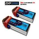 Аккумулятор DXF Bateria 7,4 V 22,2 V 6S 2S 5200mah 6000mAh 50C Burst 100C для радиоуправляемого автомобиля квадрокоптера вертолета самолета