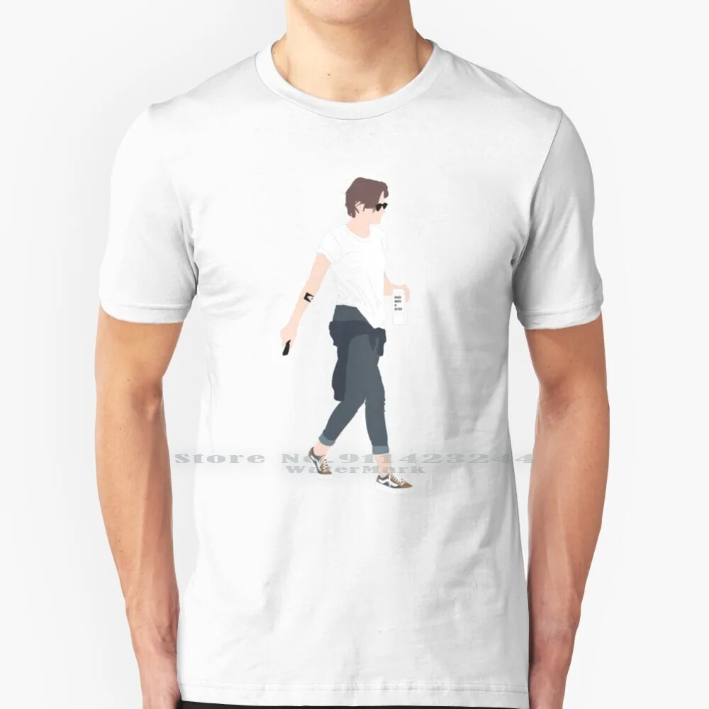 Футболка с принтом Кристен Стюарт 100% хлопок красный | Мужская одежда