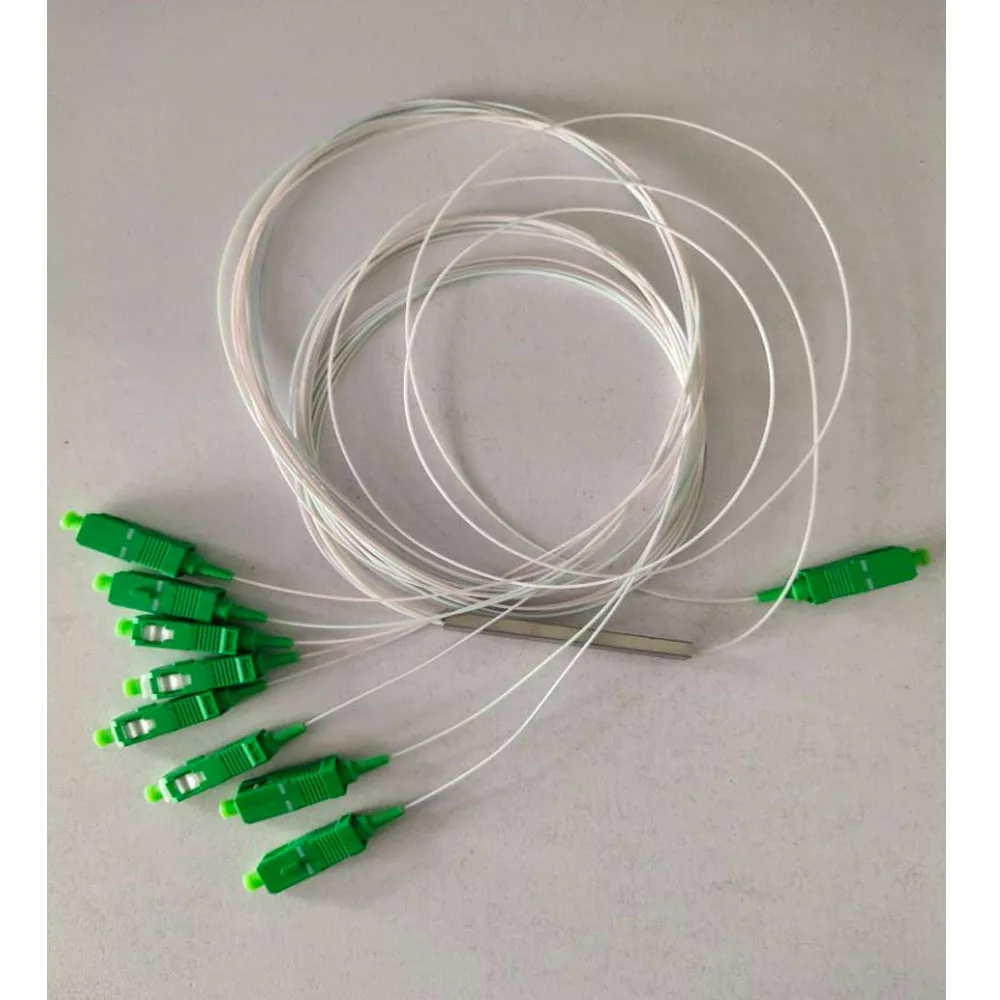 Оптоволоконный ПВХ ПЛК-Сплиттер FTTH SC APC 1x8 0 9 мм 1:8 сплиттер 10 шт. | Мобильные