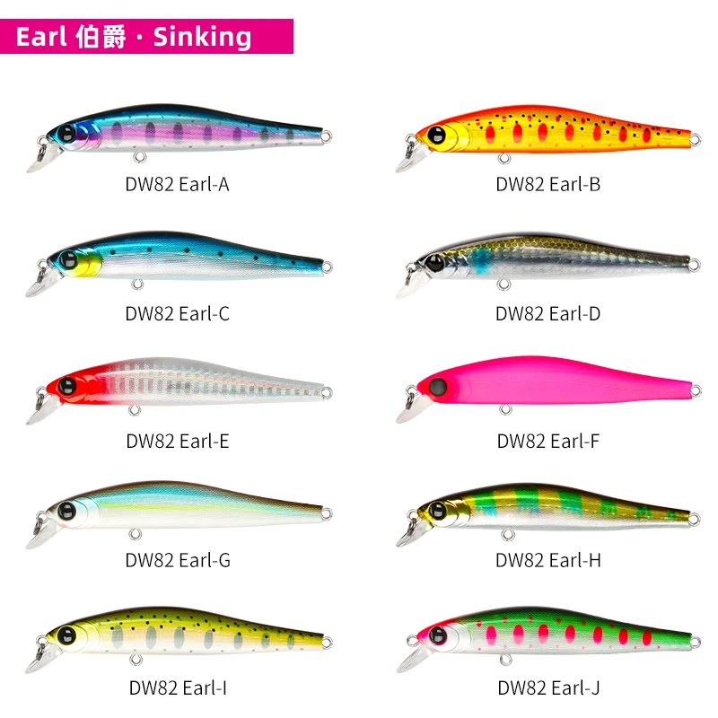 Рыболовная приманка TSURINOYA 90S медленно Тонущая гольян Earl DW82 90 мм 10 г Джеркбейт