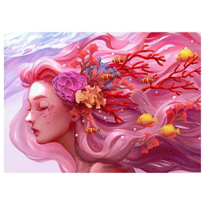 

TOP Cartoon Redhead Girl Portrait Diamond Embroidery Diamond Painting Home Decoration