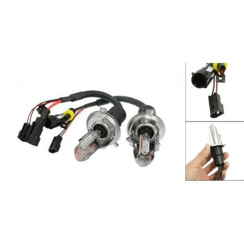

2 Pcs 35W DC 12V 12000K H4 HID Xenon Hi/Lo Beam Front Lights Bulbs Harness