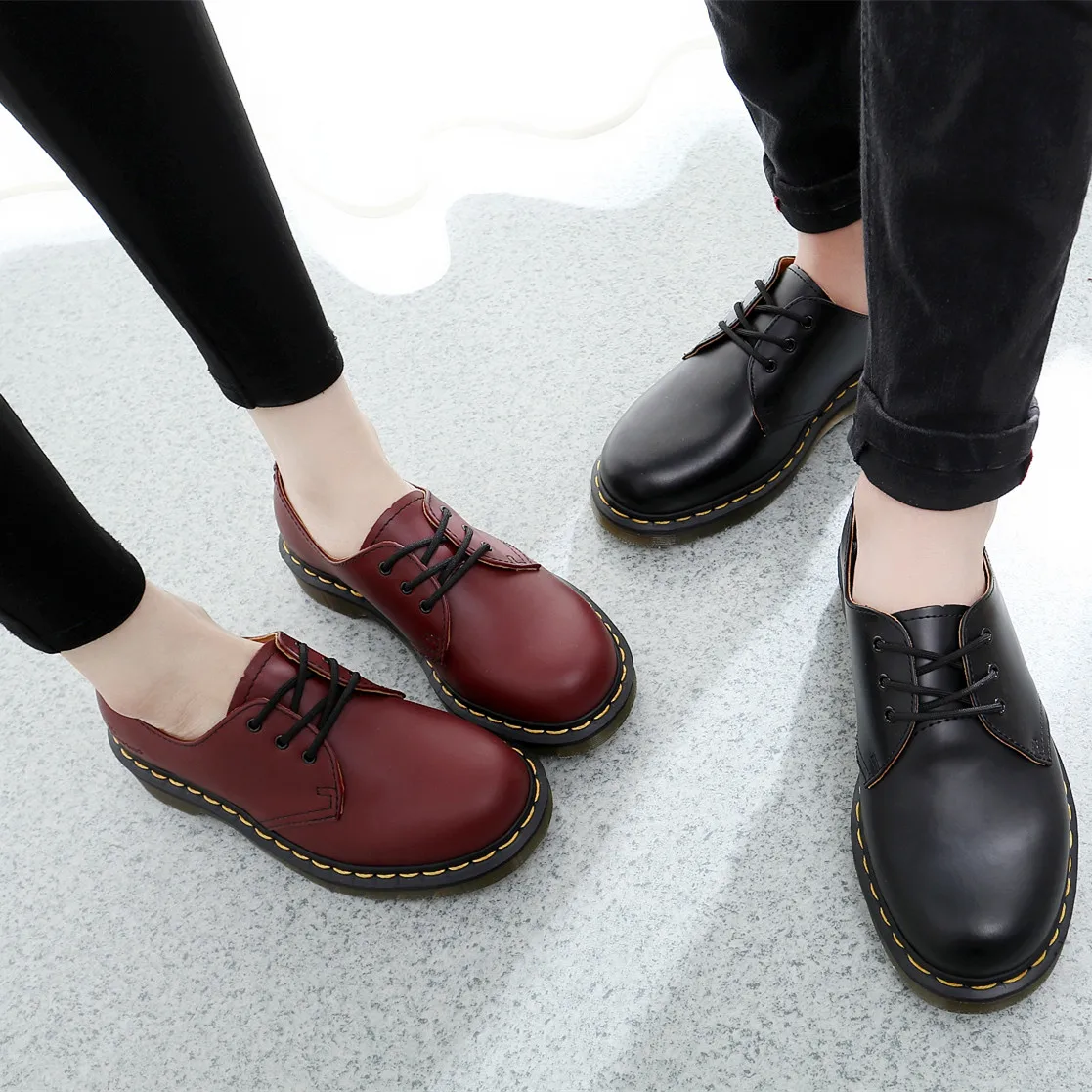 

2021 Similarfree Couple Shoes PU Women Sneakers 35-46 Size Lace-Up Casual Boots For Men Fashion High Quality Women Boots