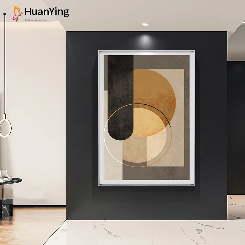 

Abstract Geometric Canvas Print Paintings Luxury Gold Foil Poster Morden Wall Art Pictures for Living Room Office Home Decor