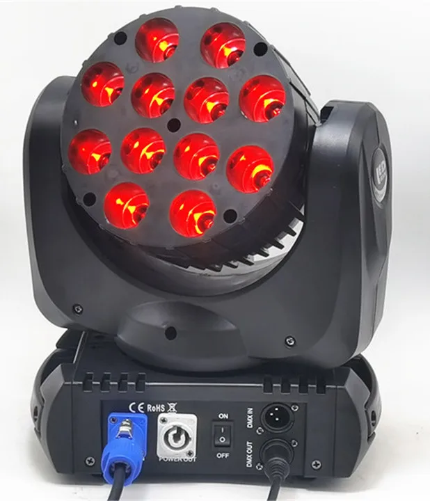 2 pz/Лот 12x12 W Con светильник чехол 150 LED Fascio движущийся головной свет dj оборудование