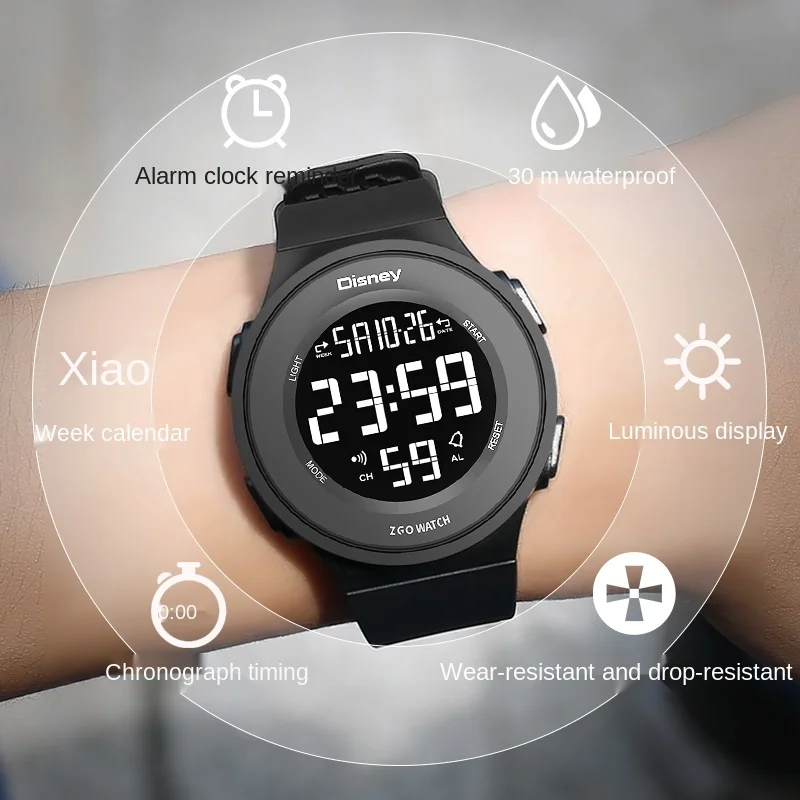 

Disney sport watch Boys junior high school primary high school teenagers waterproof children's trend electronic watch