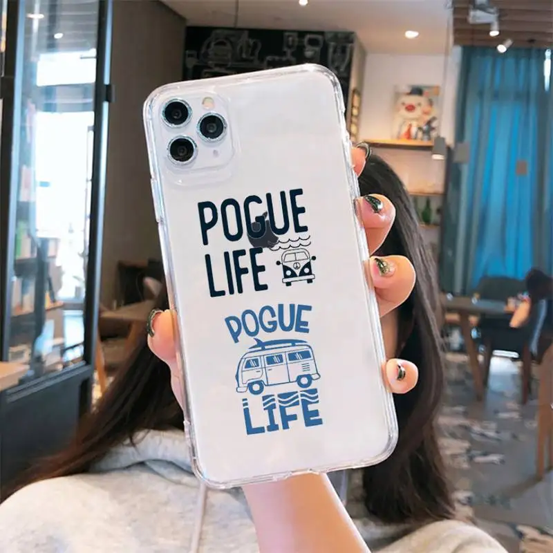 

Outer Banks - Livin' the Pogue Life Phone Case Transparent soft For iphone 5 5s 5c se 6 6s 7 8 11 12 plus mini x xs xr pro max
