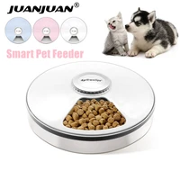 automatic timing feeder smart pet feeder 6 meals 6 grids cat dog electric dry food dispenser 24 hours feed dog accessories 50