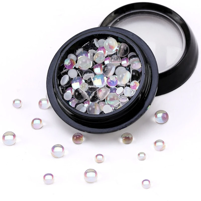 120pcs Glass Nail Art Decorations for Nails Ornaments Manicure Decor DIY Crafts Accessories