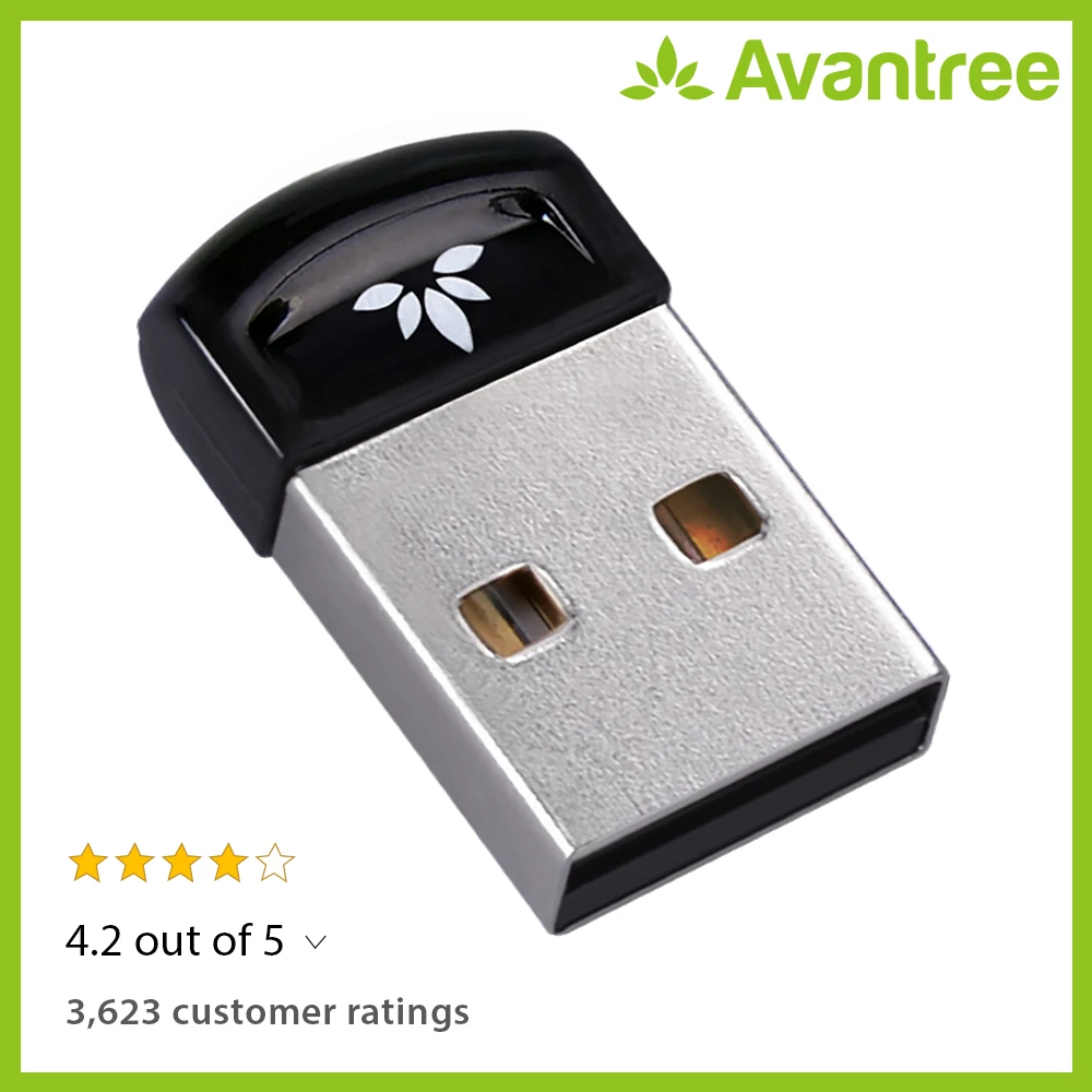 Avantree DG40S USB Bluetooth 4,0 адаптер ключ для ПК ноутбук Настольный компьютер стерео музыка, Skype звонки, клавиатура, мышь