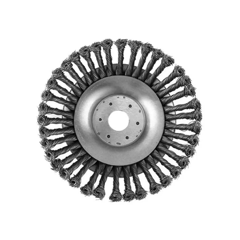 PR8-06 Steel Weeding Brush Sturdy Durable Bowl Type Twisted Wire Wheel Disc Machine Garden Tool |