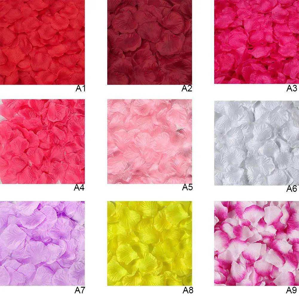 100 шт. Свадебные лепестки для свадебной комнаты Лепестки посыпать Цветы дождь