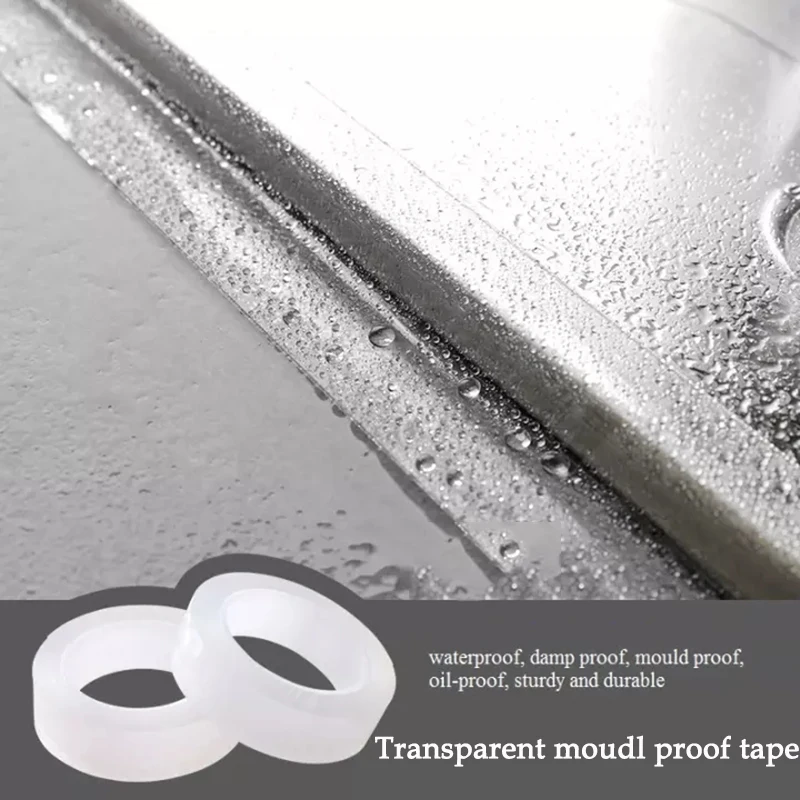 

3M/10M Tape Bathroom Kitchen Mould Proof Silicone Stickers Sink Cleanable Sealing Strip Self Adhesive Tape Plaster Waterproof