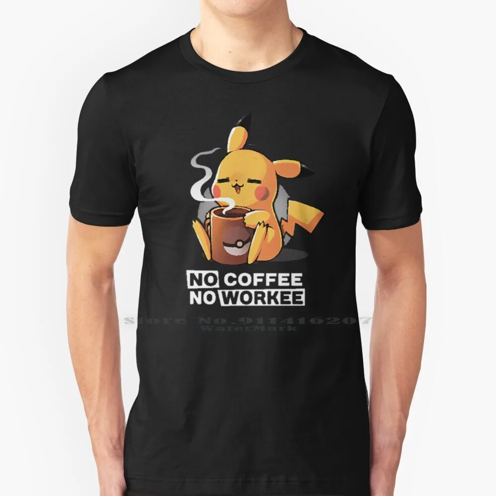 

Футболка с надписью No Coffee No Workee, 100% чистый хлопок, кофе, без кофе