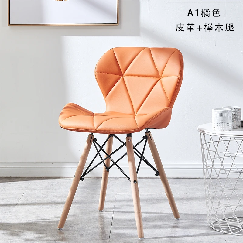 Стул Eames, современный простой стол, стул для семьи, для столовой, задний стул, компьютерный стул, стул, стул из твердой древесины, скандинавский обеденный стул - Цвет: see chart