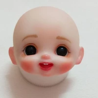 new 18 doll head with 3d eyes bjd doll accessories mini lovely bjd dolls diy makeup doll head for girls toys ob11