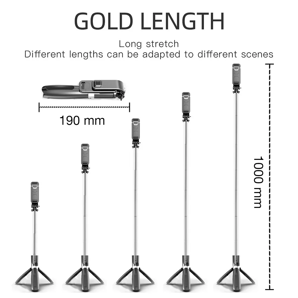 

Outdoor Selfie Stick Bluetooth Tripod Handheld Portable Selfie Artifact Live Mobile Phone Holder Support Bluetooth 5.0 And Above