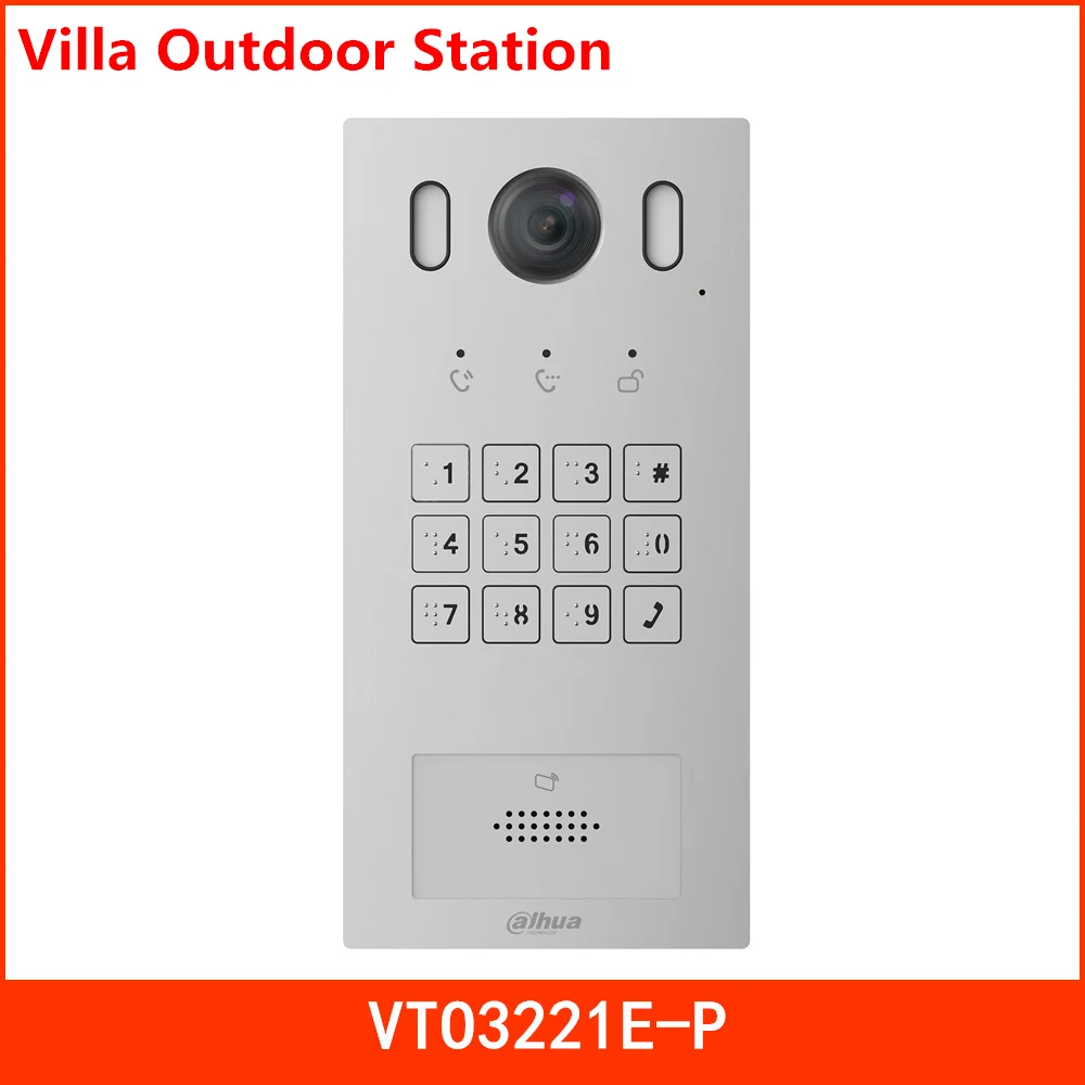 

Dahua VTO3221E-P IP клавиатура вилла Открытый станция белый светильник встроенный динамик 2MP CMOS камера для домофона