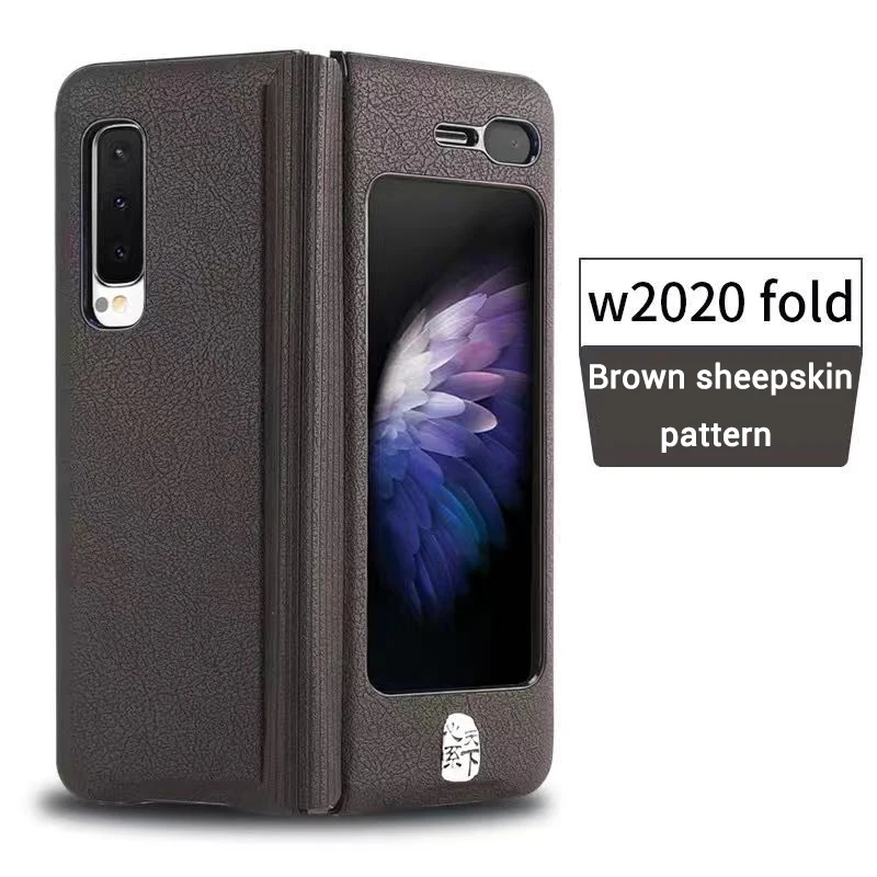 

Luxury Leather Case Crocodile pattern Phone Case for Samsung Galaxy Fold W20 5G Soft Bumper Protective Cover for Samsung Fold