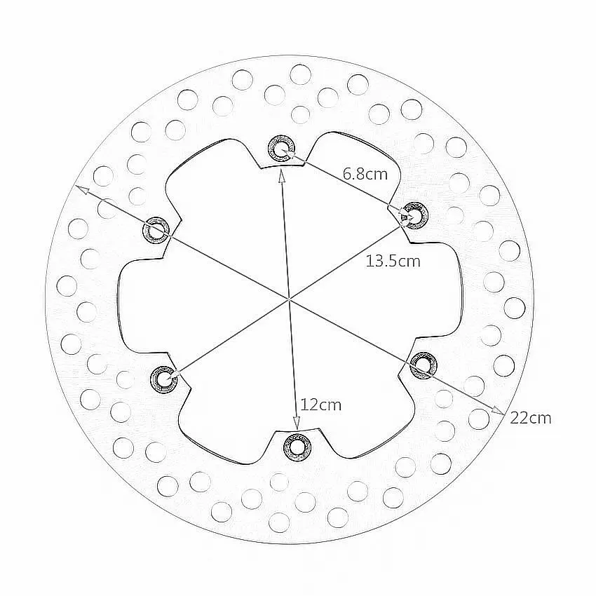 

Motorcycle Rear Brake disc For Suzuki DR125SM RM125 RM250 RMX250 (SJ14A) DR-Z400 KLX400R (KLX 400 B1/B2) 69211-05D00 69211-43D00