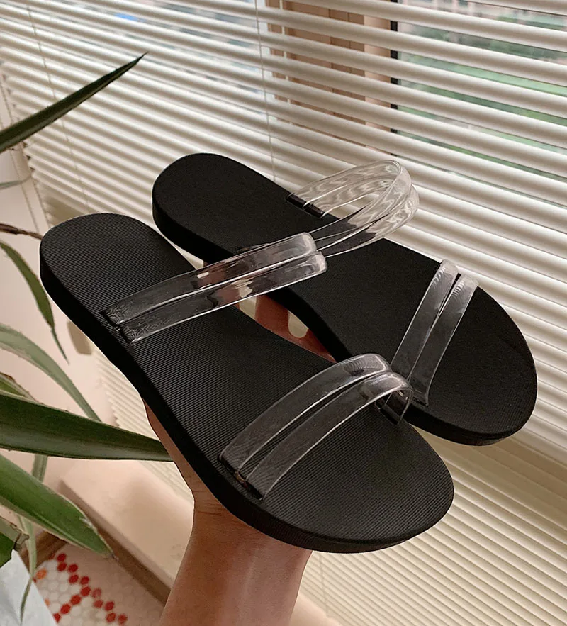 

Женские уличные шлепанцы, открытый носок, плоская подошва, Повседневная пляжная обувь для прогулок